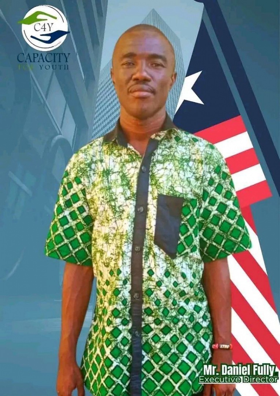 Our premier sponsor: Mr. Daniel Fully ( CEO-Capacity For Youth)